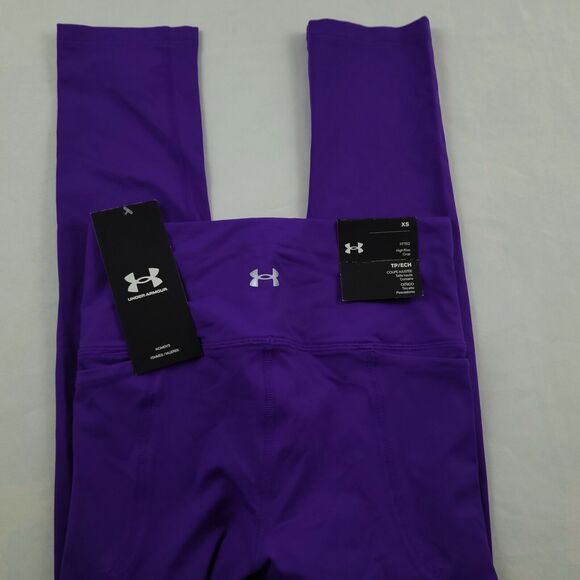 Under Armour Leggings Womens Size XS Blue Cropped Pockets Moisture Wicking - Picture 7 of 8